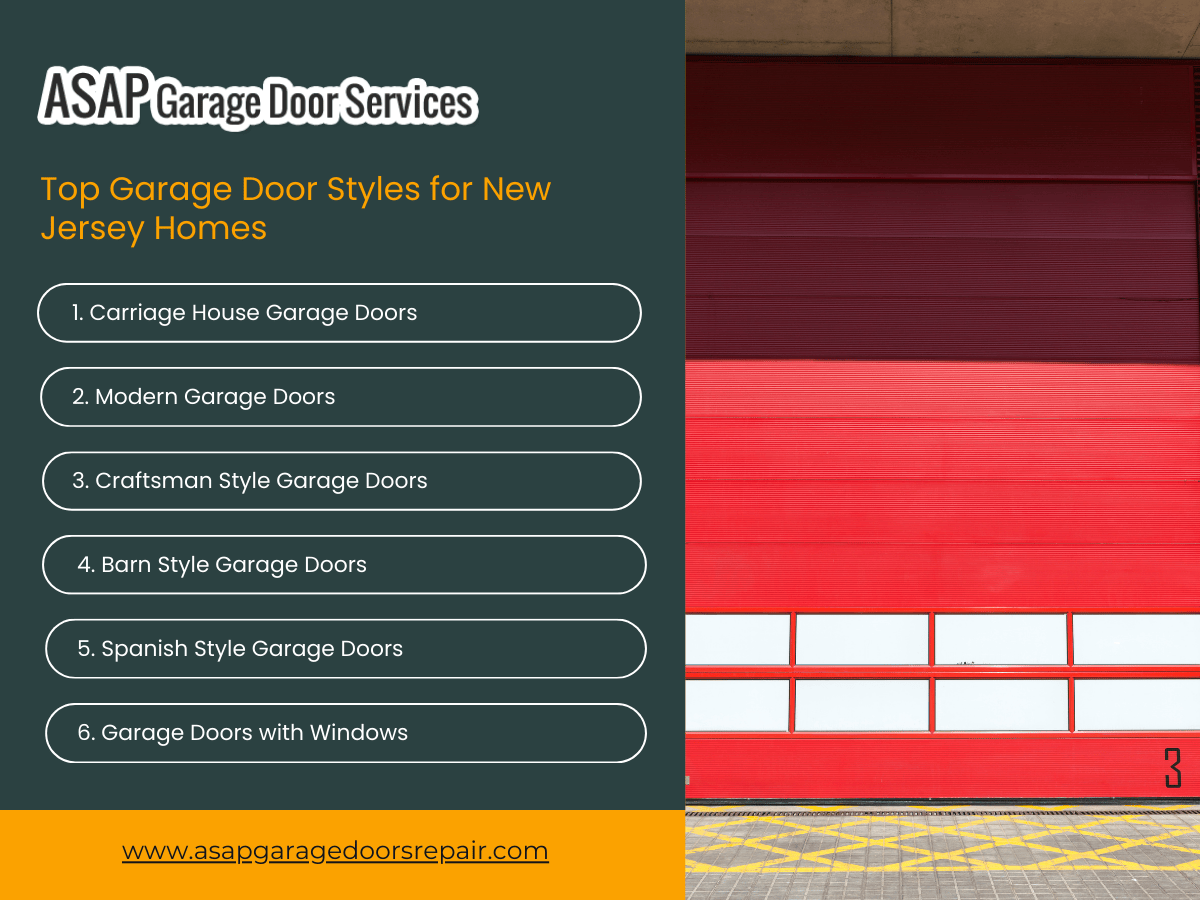 Best Garage Door Styles for New Jersey Homeowners