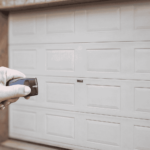 man opening garage door